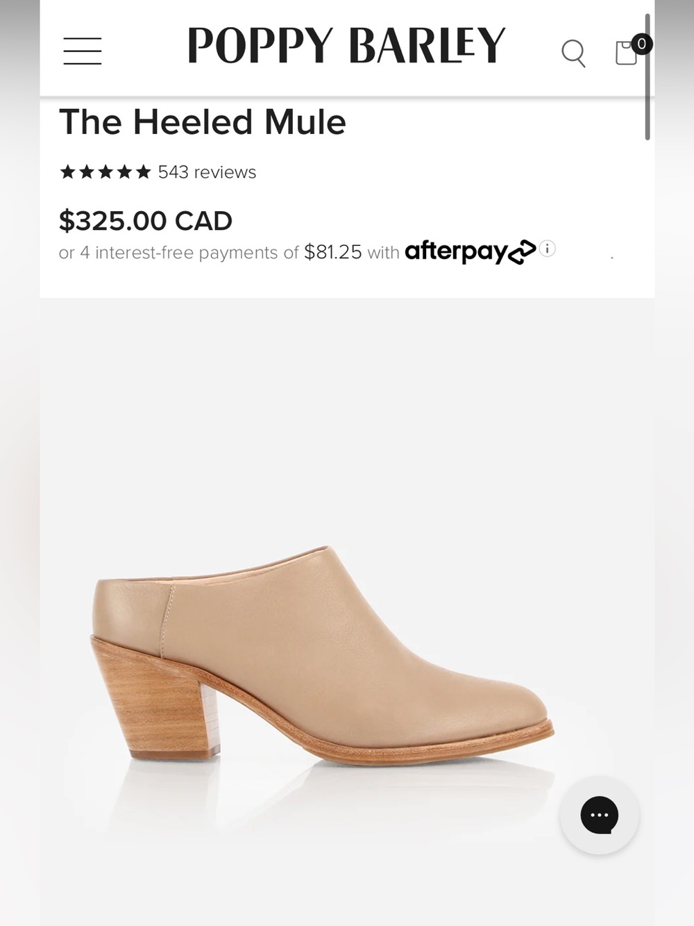 Poppy Barley Heeled Mule